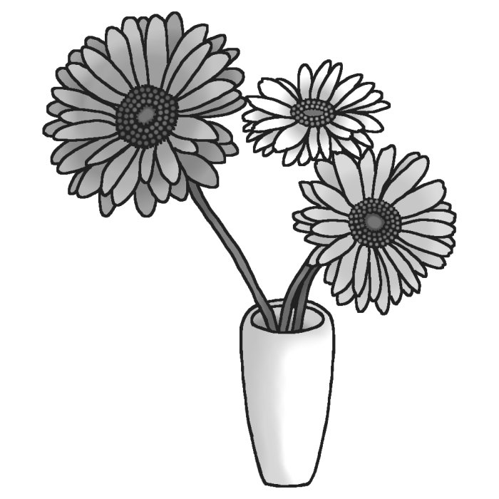 ガーベラ1 2 春の花 花イラスト お花と季節のお礼状